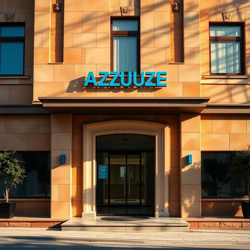 Fațadă elegantă a biroului ConsultVisionary din Craiova, cu semnalistică azur și piatră ocru